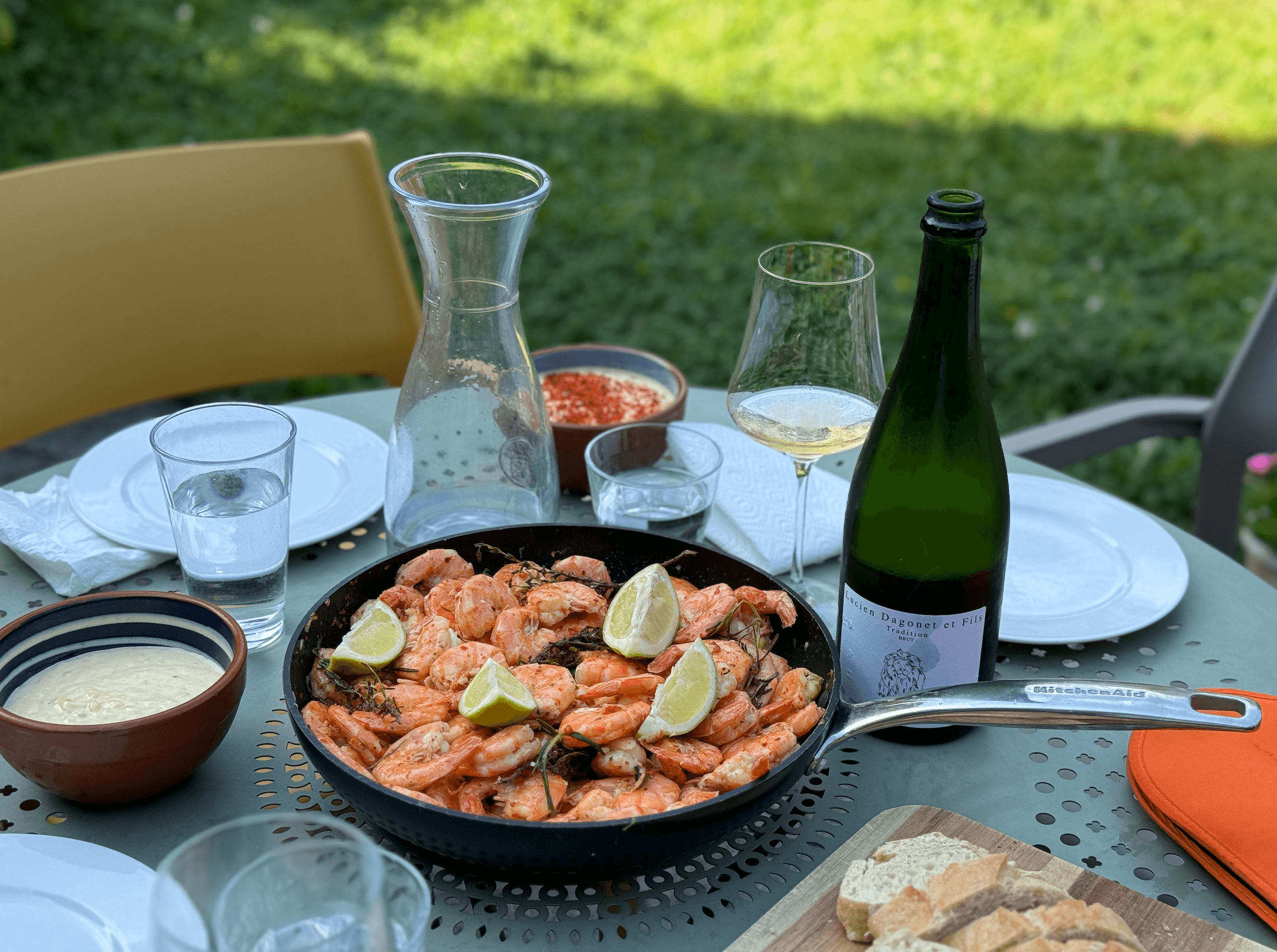 Shrimps mit Selbstgemachter Chili-Mayo und Mullay Kabinett: Ein Genuss